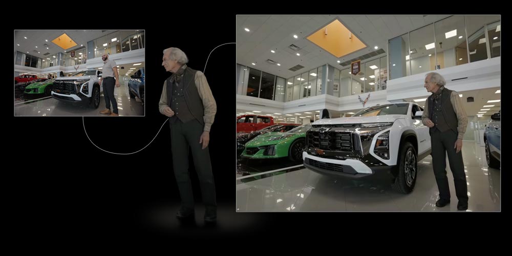 AI Character Swap Process - Before and After