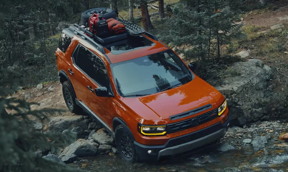 Honda Passport on a trail