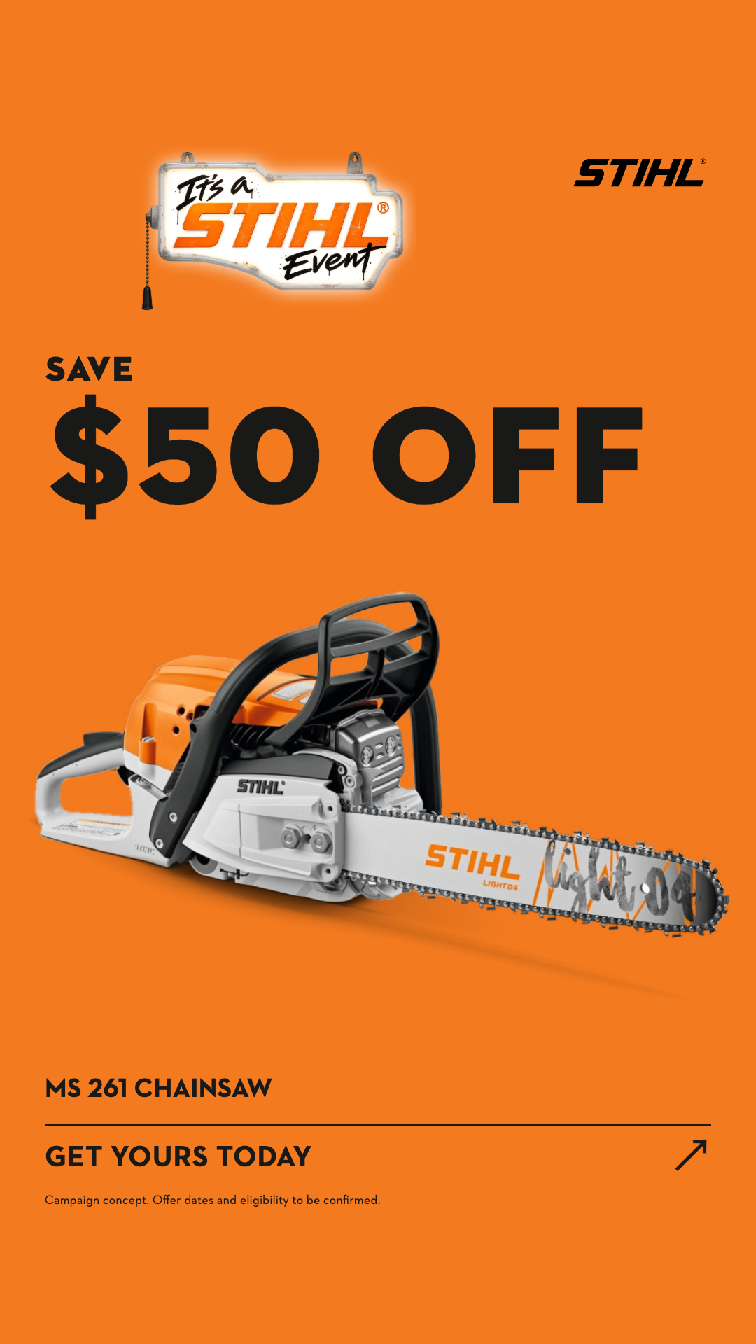 01 / Chainsaw offer static social concept